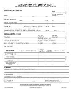 free employment application application l