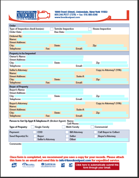 free estimate forms