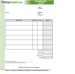 free estimate forms thesignexpert e toolkit sign shop invoice