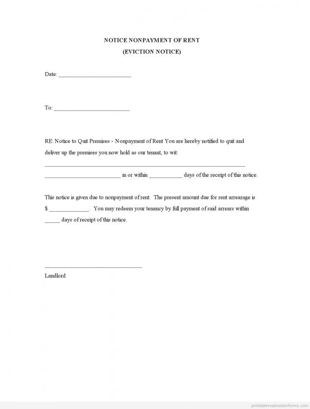 Free Eviction Notice Form | Template Business