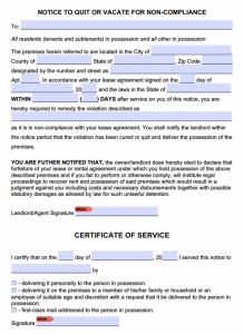 free eviction notice form notice to comply or quit template x