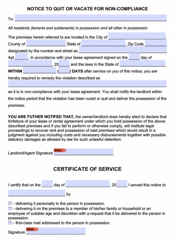 free eviction notice form