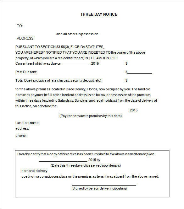 free eviction notice template