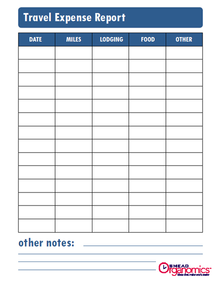 free expense report template