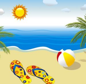 free holiday card templates vector summer sun beach