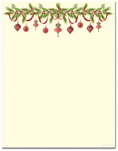 free holiday stationery templates grandmas ornaments