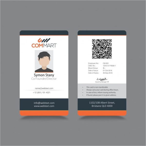 free id card template