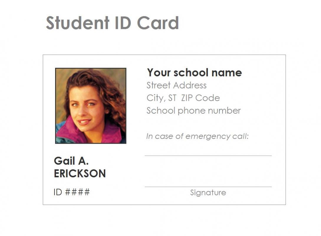 free id card template