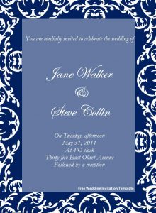 free invitation templates for word free wedding invitation template