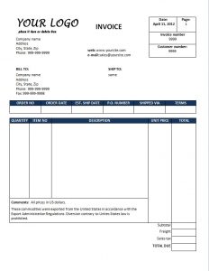 free invoice template download sales invoice template