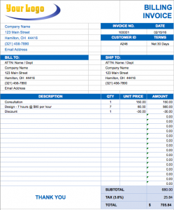 free invoice template excel invoice templates excel billing invoice template nesmkh