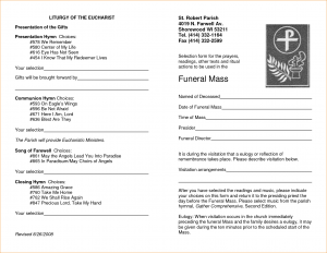 free memorial service program template funeral mass program