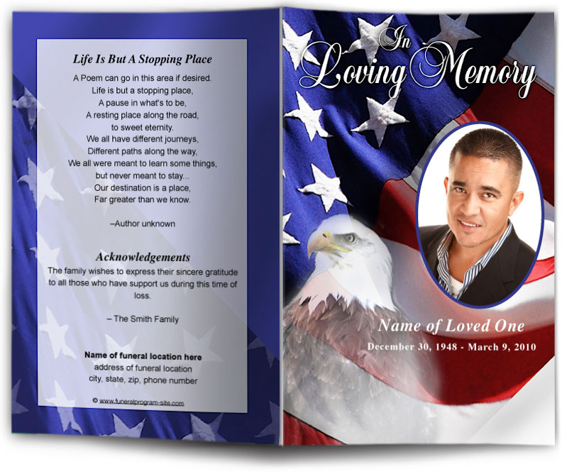 free memorial service program template