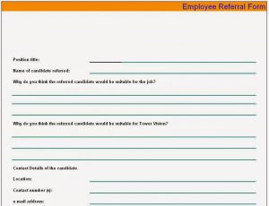 free menu templates for word employee referral form sample