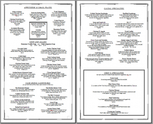 free menu templates menu2p1