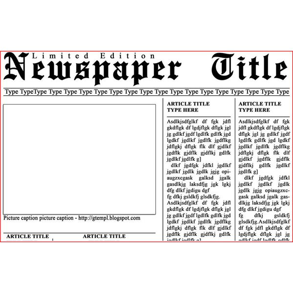 free word newspaper templates