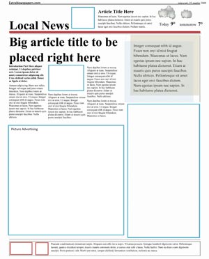 microsoft word free simple newspaper template