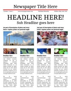 free newspaper template pjc genericfrontpage