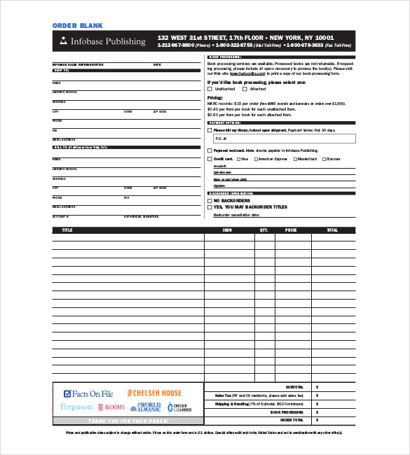 free order form template