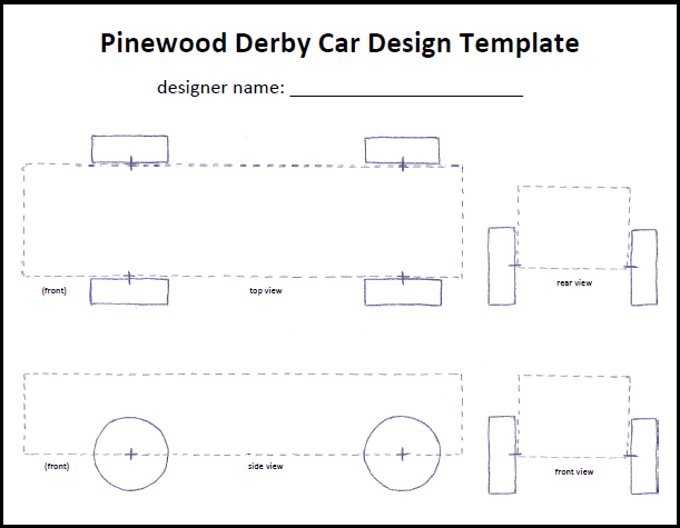 free pinewood derby car templates