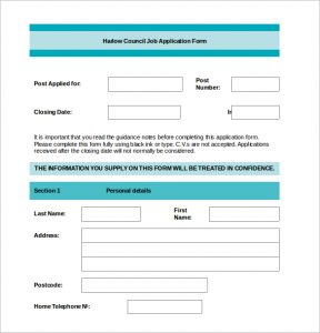 free printable application for employment template employment word document template