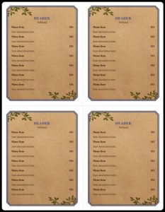 free printable banner templates for word menu example