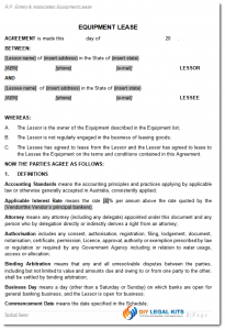 free printable basic rental agreement com equip lease sample