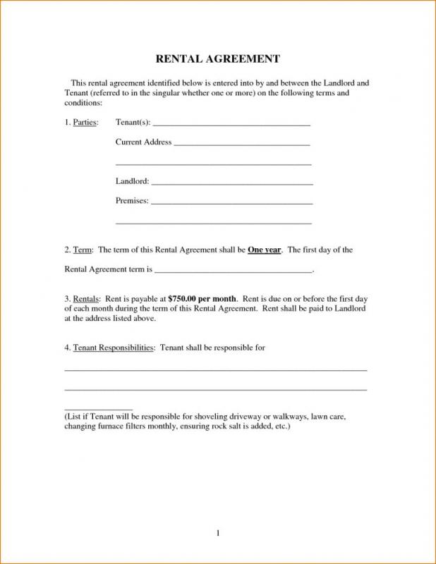 free printable basic rental agreement template business