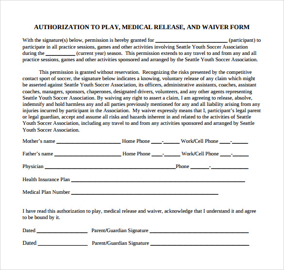 free printable child medical consent form