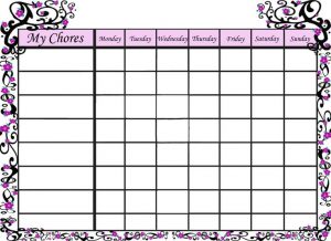 free printable chore chart templates free printable chore chart templates