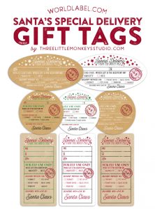 free printable customizable gift tags santa gift tags