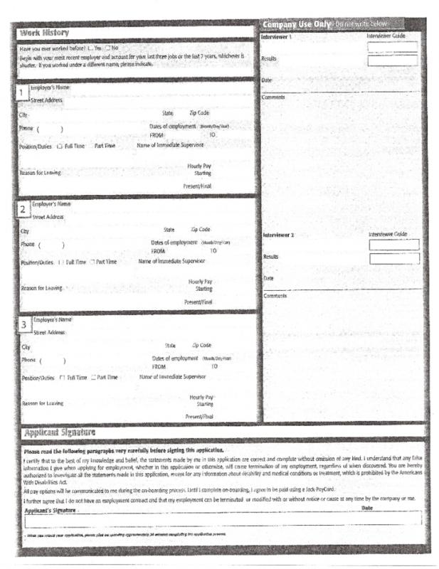 free printable employment application form pdf