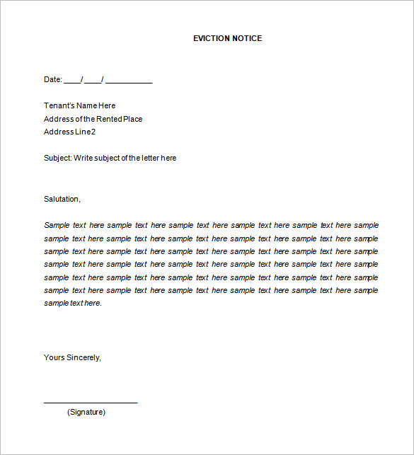 free printable eviction notice template