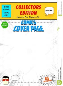 free printable id cards templates comic book cover illustration pop art style