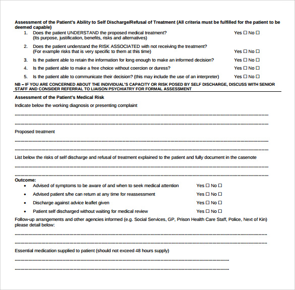 free printable medical history forms