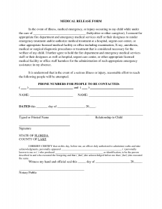 free printable medical release form babysitter medical release form