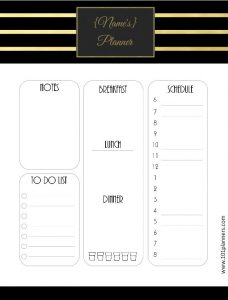 free printable menu template daily planner template