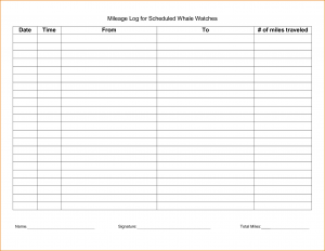 free printable mileage log irs mileage log