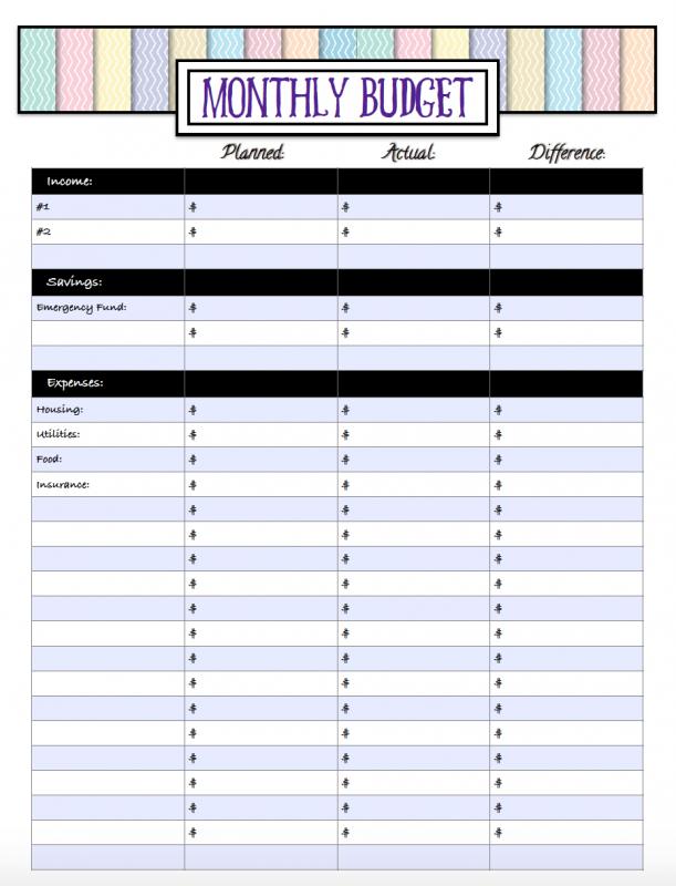 Free Printable Monthly Budget Worksheets | Template Business