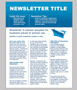 free printable newsletter templates business newsletter template min