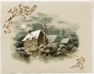 free printable postcards olddesignshop victoriancardwinterscene