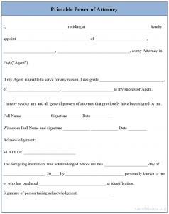 free printable power of attorney forms printablepowerofattorneyform