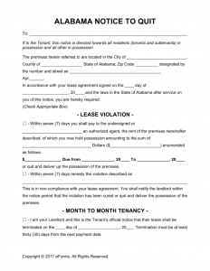 free printable promissory note alabama eviction notice to quit form x