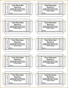 raffle printable tickets template ticket blank similar posts