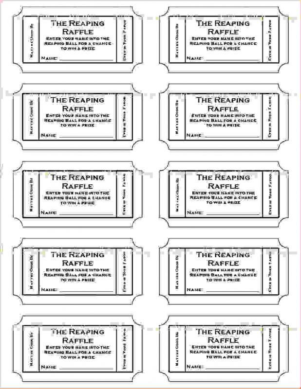 free printable raffle tickets template template business