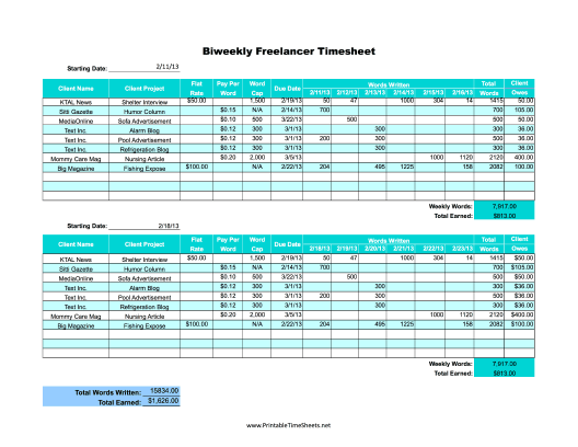 free printable time sheets pdf