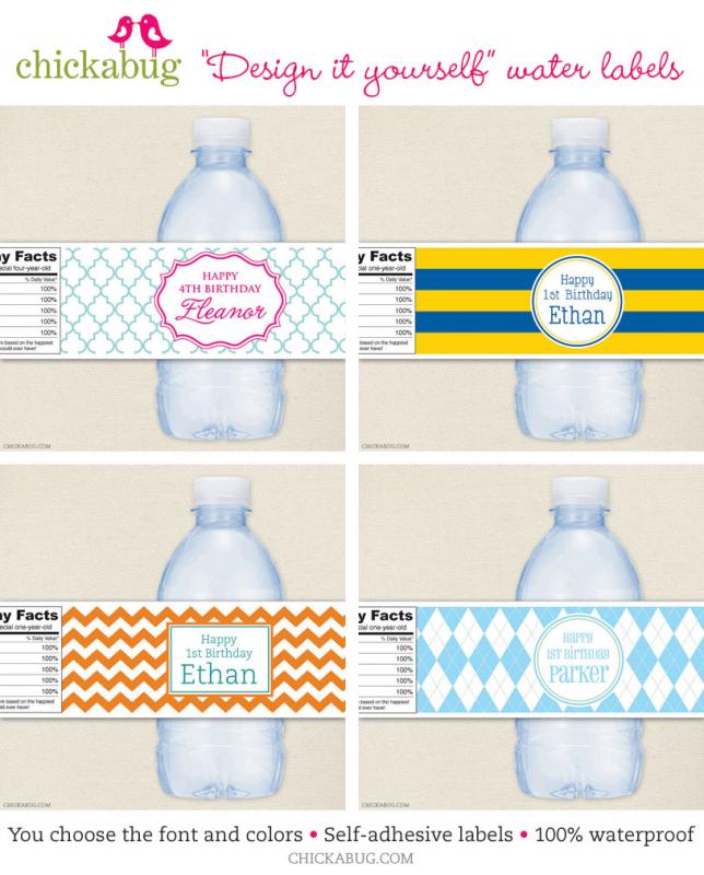 free printable water bottle labels