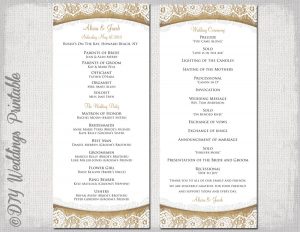 free printable wedding program templates word il fullxfull lc