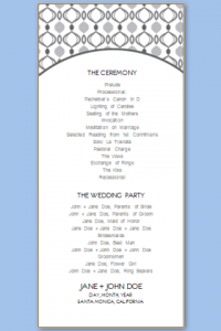 free program templates wedding program templates free