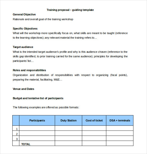 free proposal template